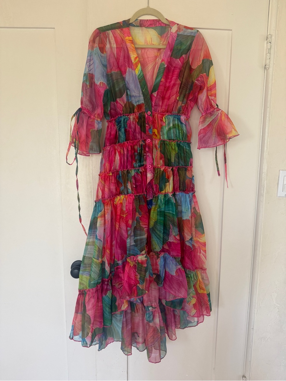 Beautiful flower Summer dress/ swim cover-up